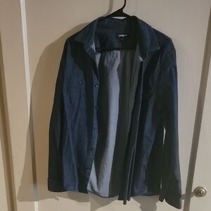 Express Blue Lightweight Shirt Jacket